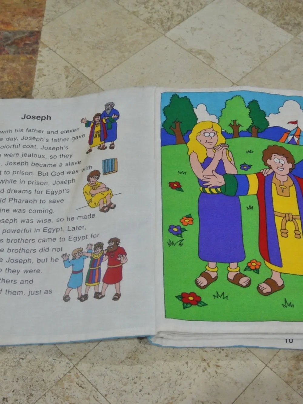 VINTAGE THE BEGINNERS BIBLE FAVORITE BIBLE STORIES FABRIC BOOK